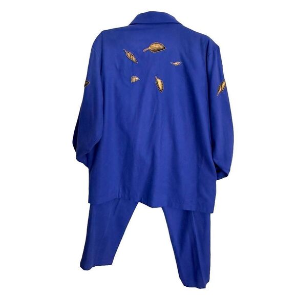 BALA BALA Vintage 💯% Gold Leaf Embroidered 2-PC Pants Set XLARGE - Picture 2 of 16